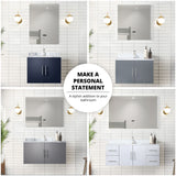 Geneva 24 in. W x 22 in. D Glossy White Bath Vanity