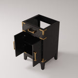 Laurel 20 in W x 18 in D Black Oak Single Bath Vanity