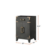 Laurel 20 in W x 18 in D Black Oak Single Bath Vanity