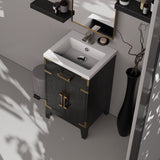 Laurel 20 in W x 18 in D Black Oak Single Bath Vanity