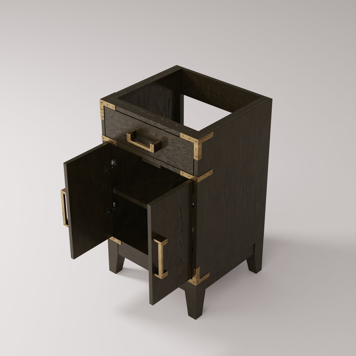 Laurel 20 in W x 18 in D Brown Oak Single Bath Vanity
