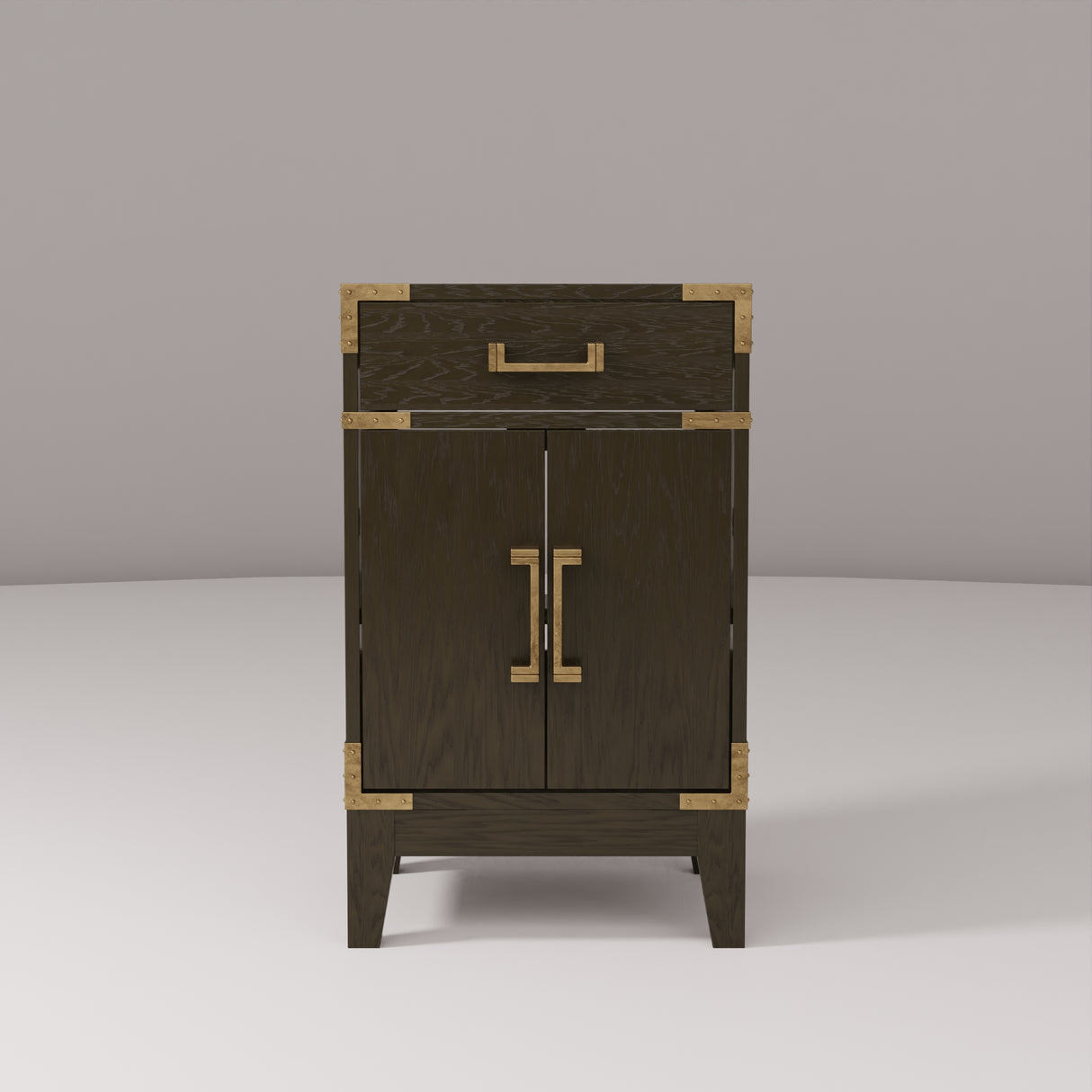 Laurel 20 in W x 18 in D Brown Oak Single Bath Vanity