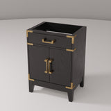 Laurel 24 in W x 18 in D Black Oak Single Bath Vanity
