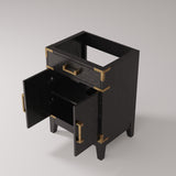 Laurel 24 in W x 18 in D Black Oak Single Bath Vanity