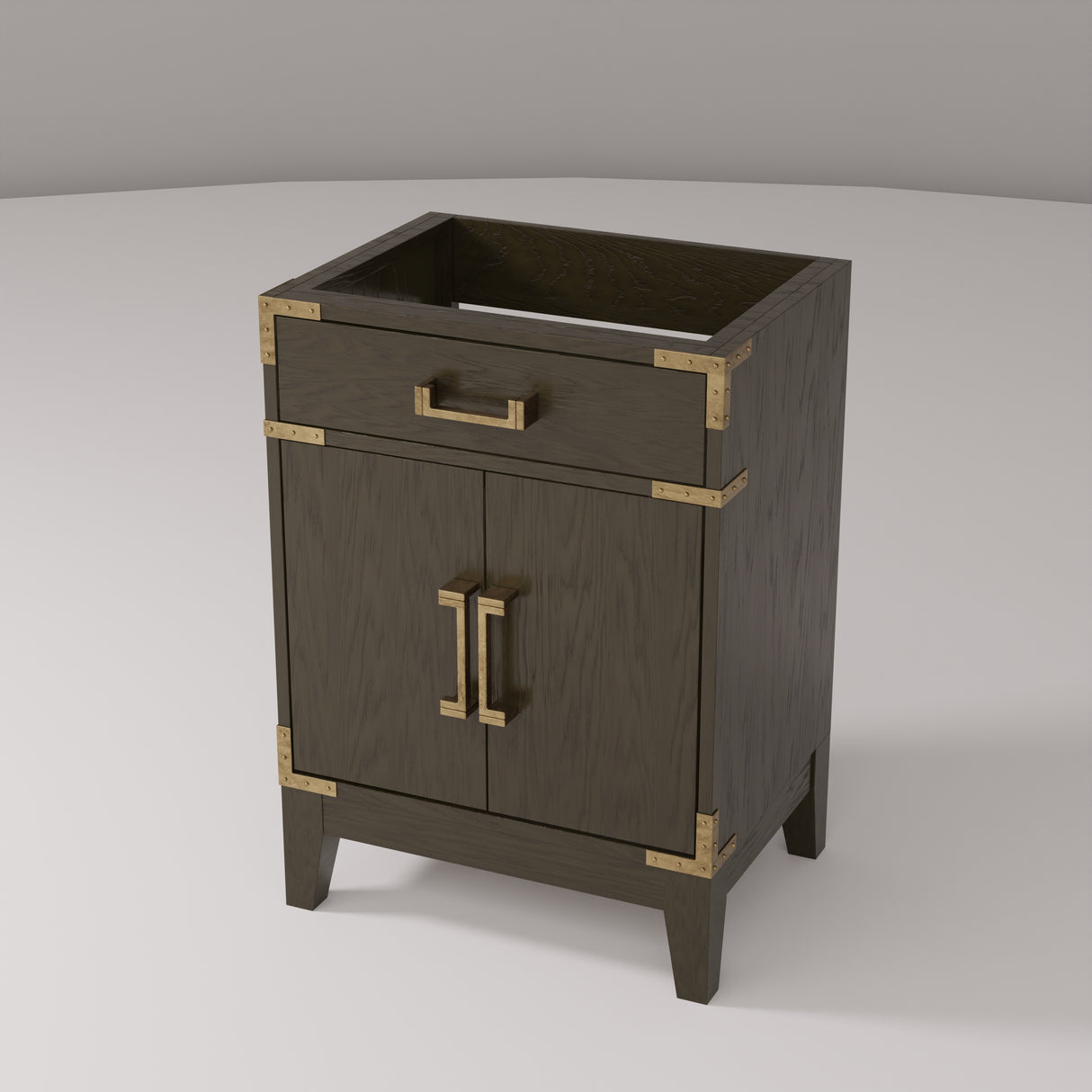 Laurel 24 in W x 18 in D Brown Oak Single Bath Vanity