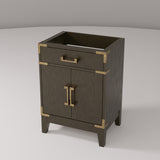 Laurel 24 in W x 18 in D Brown Oak Single Bath Vanity