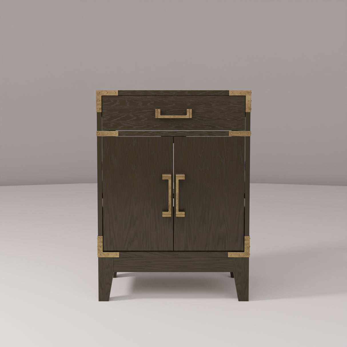Laurel 24 in W x 18 in D Brown Oak Single Bath Vanity