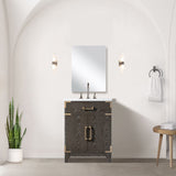 Laurel 24 in W x 18 in D Brown Oak Single Bath Vanity