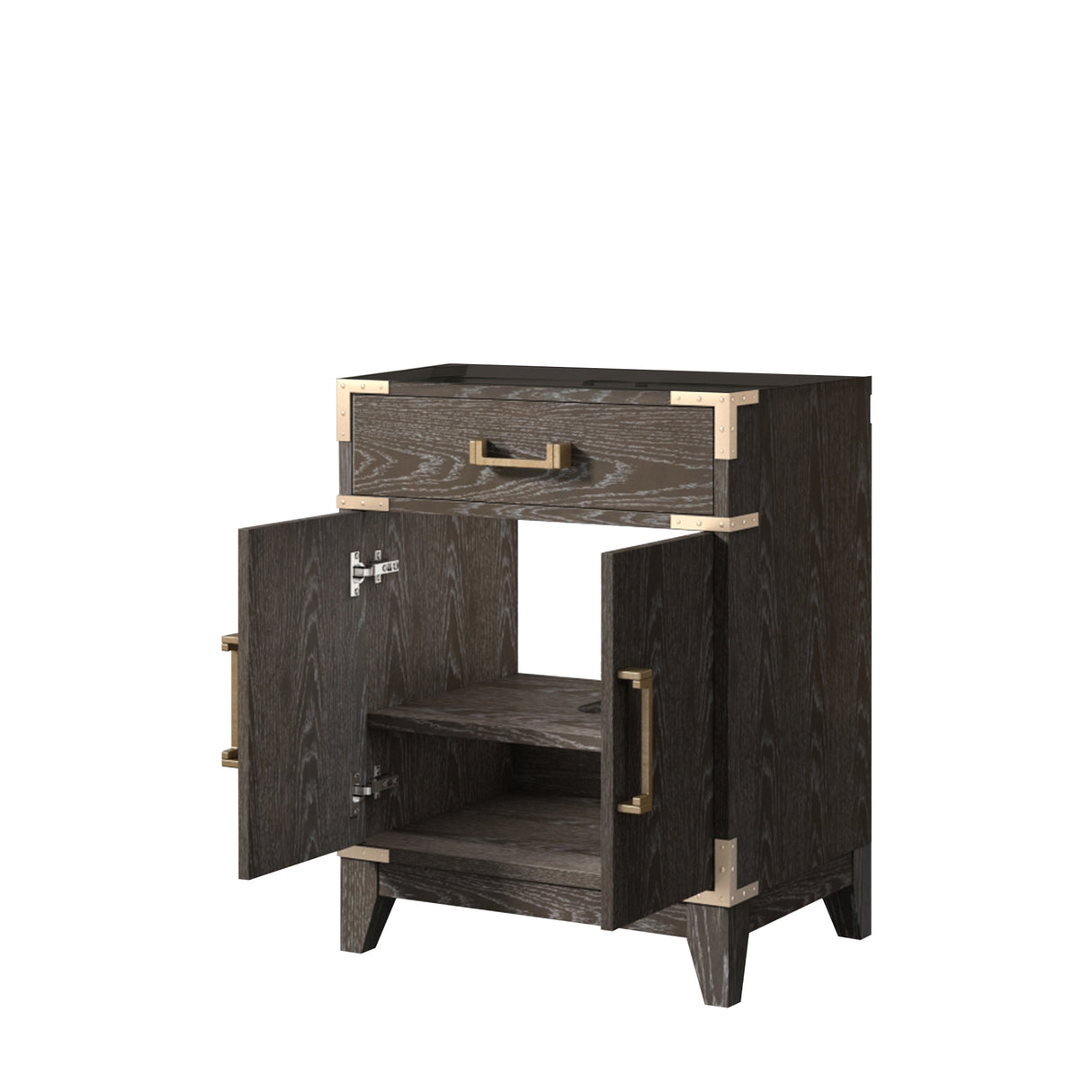 Laurel 24 in W x 18 in D Brown Oak Single Bath Vanity