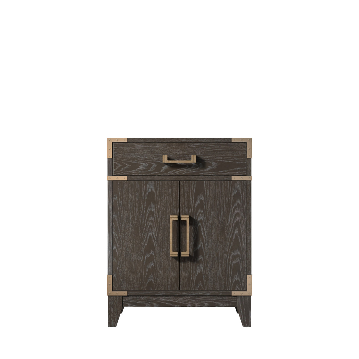 Laurel 24 in W x 18 in D Brown Oak Single Bath Vanity