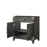 Laurel 30 in W x 22 in D Black Oak Single Bath Vanity