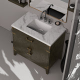 Laurel 36 in W x 22 in D Brown Oak Single Bath Vanity