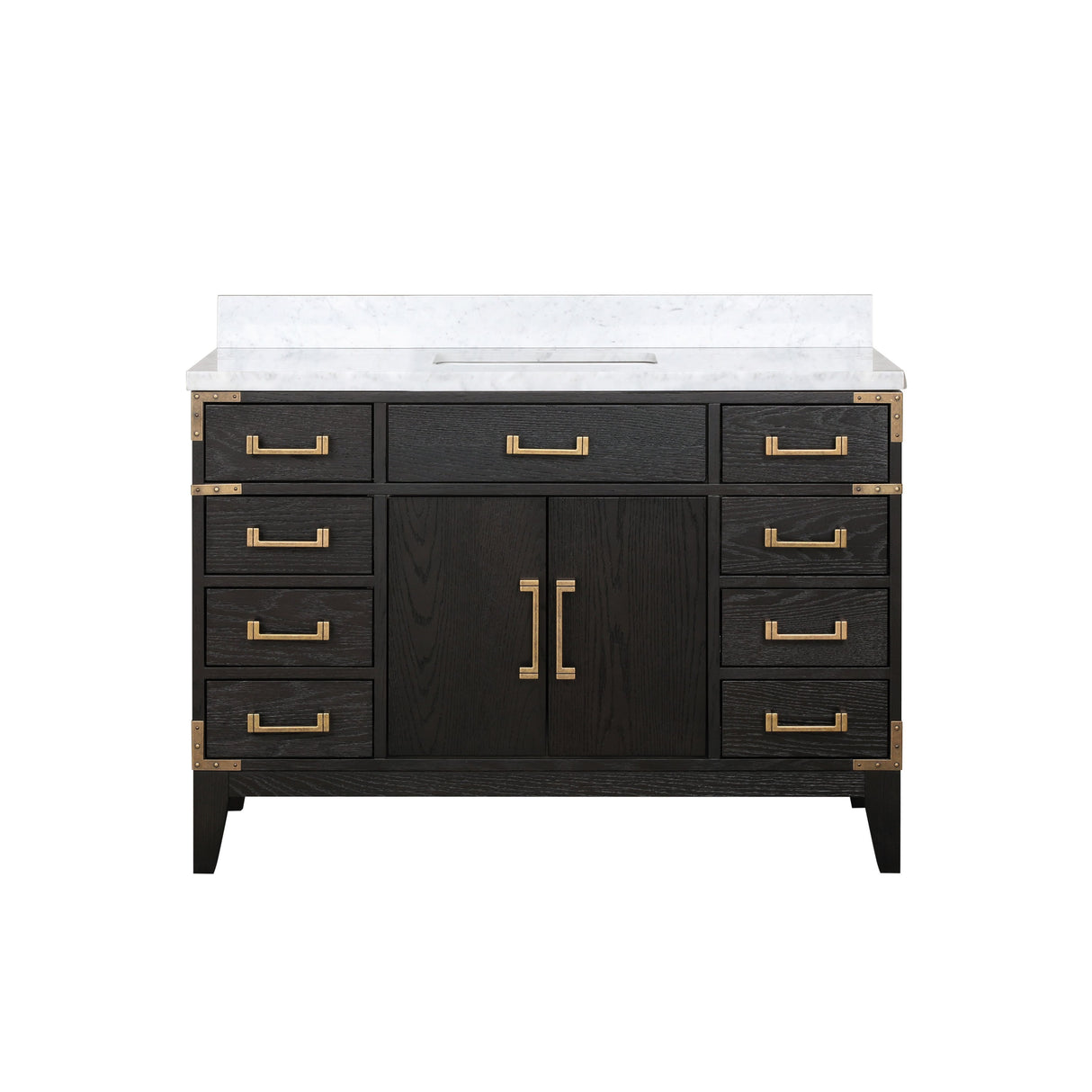Laurel 48 in. Freestanding Bathroom Vanity with Carrara Marble Sink Top