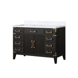Laurel 48 in. Freestanding Bathroom Vanity with Carrara Marble Sink Top
