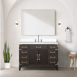 Laurel 48 in W x 22 in D Brown Oak Single Bath Vanity