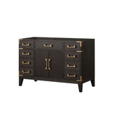 Laurel 48 in W x 22 in D Brown Oak Single Bath Vanity