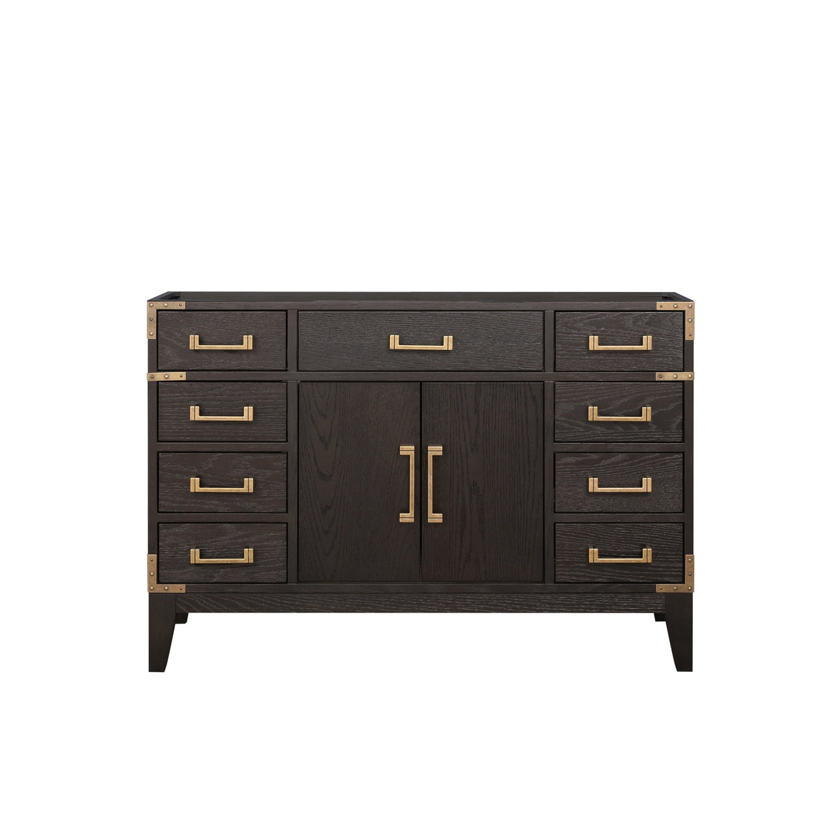 Laurel 48 in W x 22 in D Brown Oak Single Bath Vanity