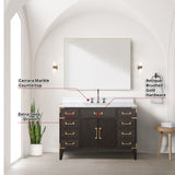 Laurel 48 in. Freestanding Bathroom Vanity with Carrara Marble Sink Top