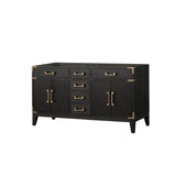 Laurel 60 in W x 22 in D Black Oak Double Bath Vanity