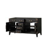 Laurel 60 in W x 22 in D Black Oak Double Bath Vanity