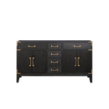 Laurel 60 in W x 22 in D Black Oak Double Bath Vanity