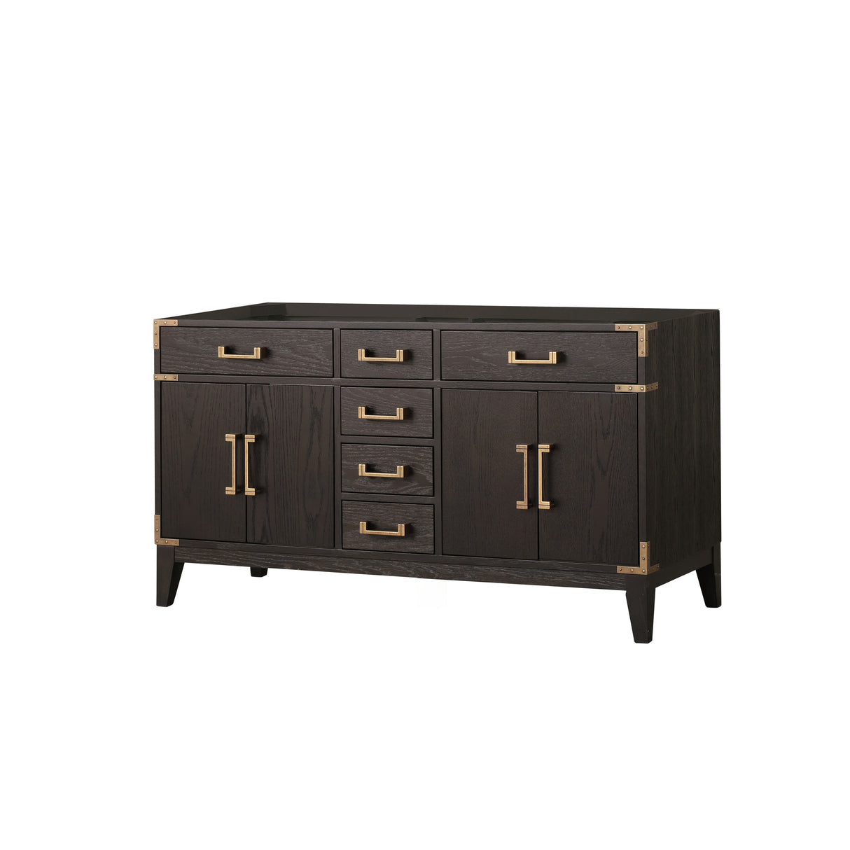 Laurel 60 in W x 22 in D Brown Oak Double Bath Vanity