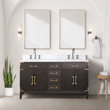 Laurel 60 in. Freestanding Bathroom Vanity with Carrara Marble Sink Top