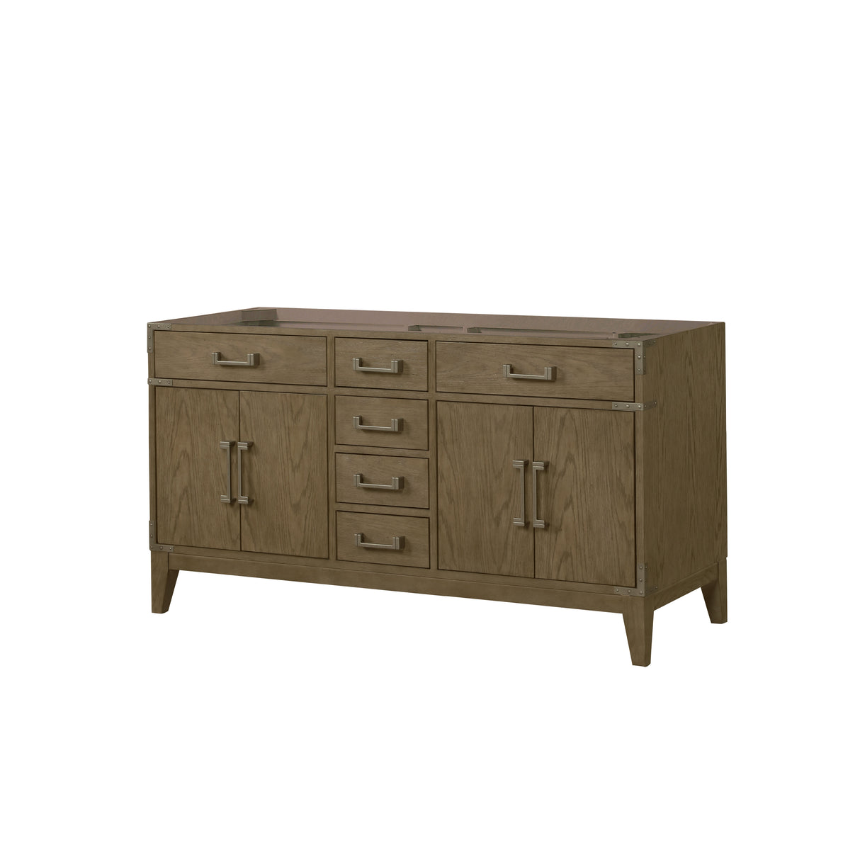 Laurel 60 in W x 22 in D Grey Oak Double Bath Vanity