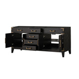 Laurel 72 in W x 22 in D Black Oak Double Bath Vanity