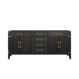 Laurel 72 in W x 22 in D Black Oak Double Bath Vanity