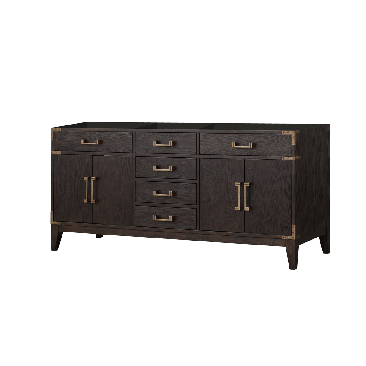 Laurel 72 in W x 22 in D Brown Oak Double Bath Vanity