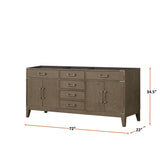Laurel 72 in W x 22 in D Grey Oak Double Bath Vanity