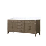 Laurel 72 in. Freestanding Bathroom Vanity with Carrara Marble Sink Top