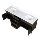 Laurel 80 in. Freestanding Bathroom Vanity with Carrara Marble Sink Top