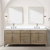 Laurel 80 in W x 22 in D Grey Oak Double Bath Vanity