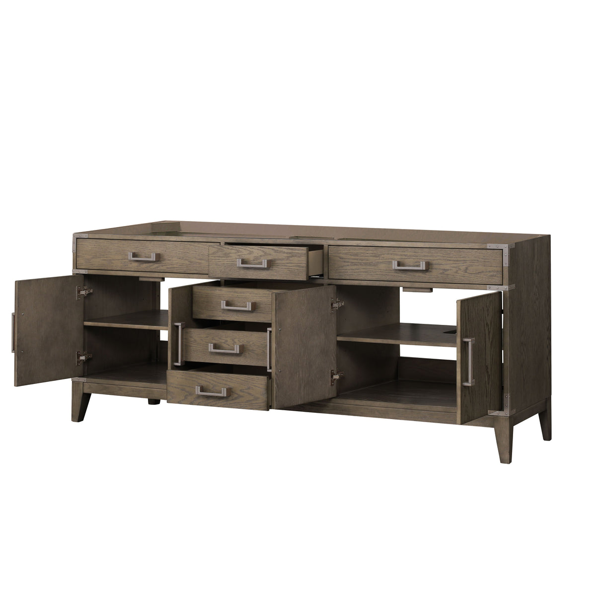 Laurel 80 in W x 22 in D Grey Oak Double Bath Vanity