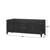 Laurel 84 in W x 22 in D Black Oak Double Bath Vanity