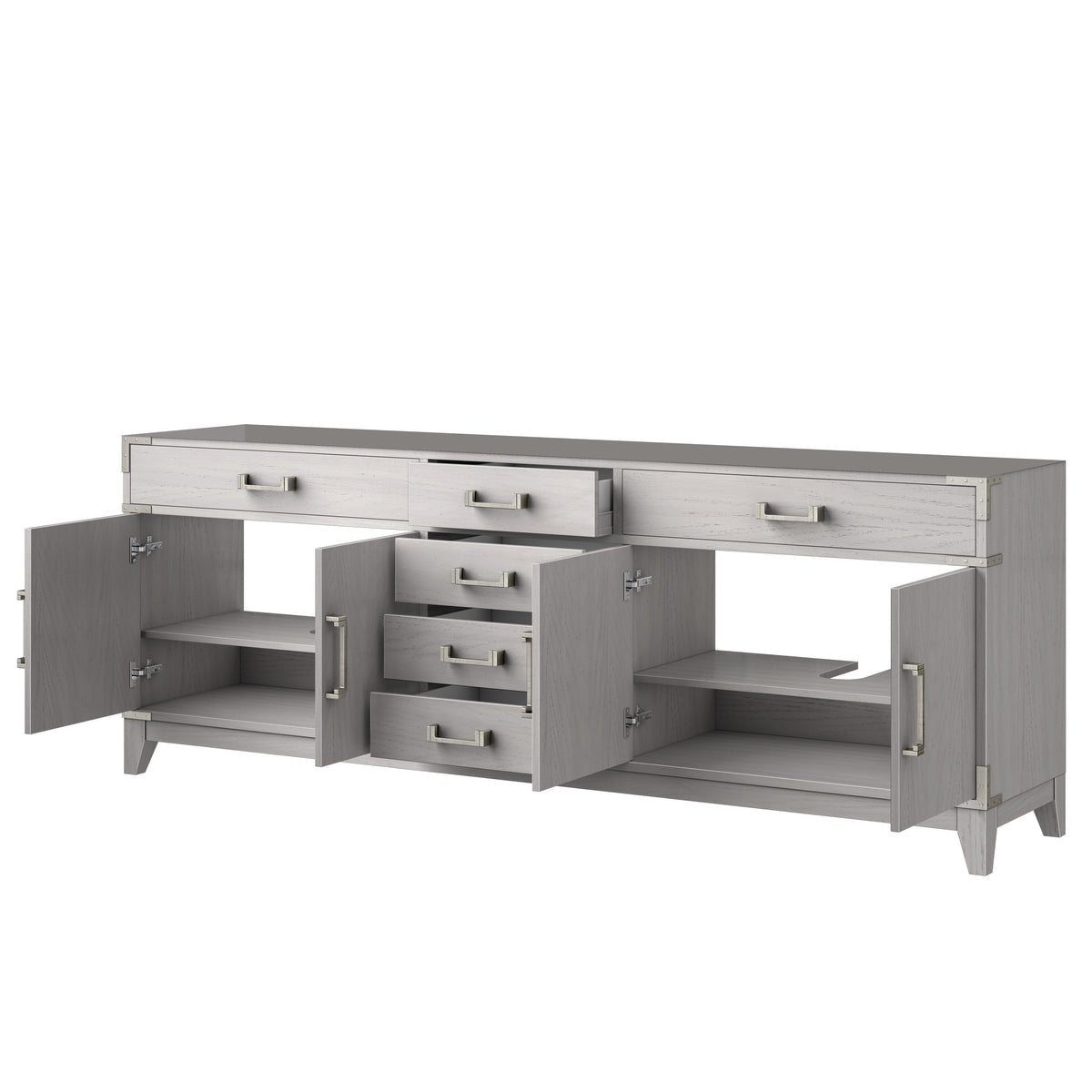 Laurel 84 in W x 22 in D White Oak Double Bath Vanity