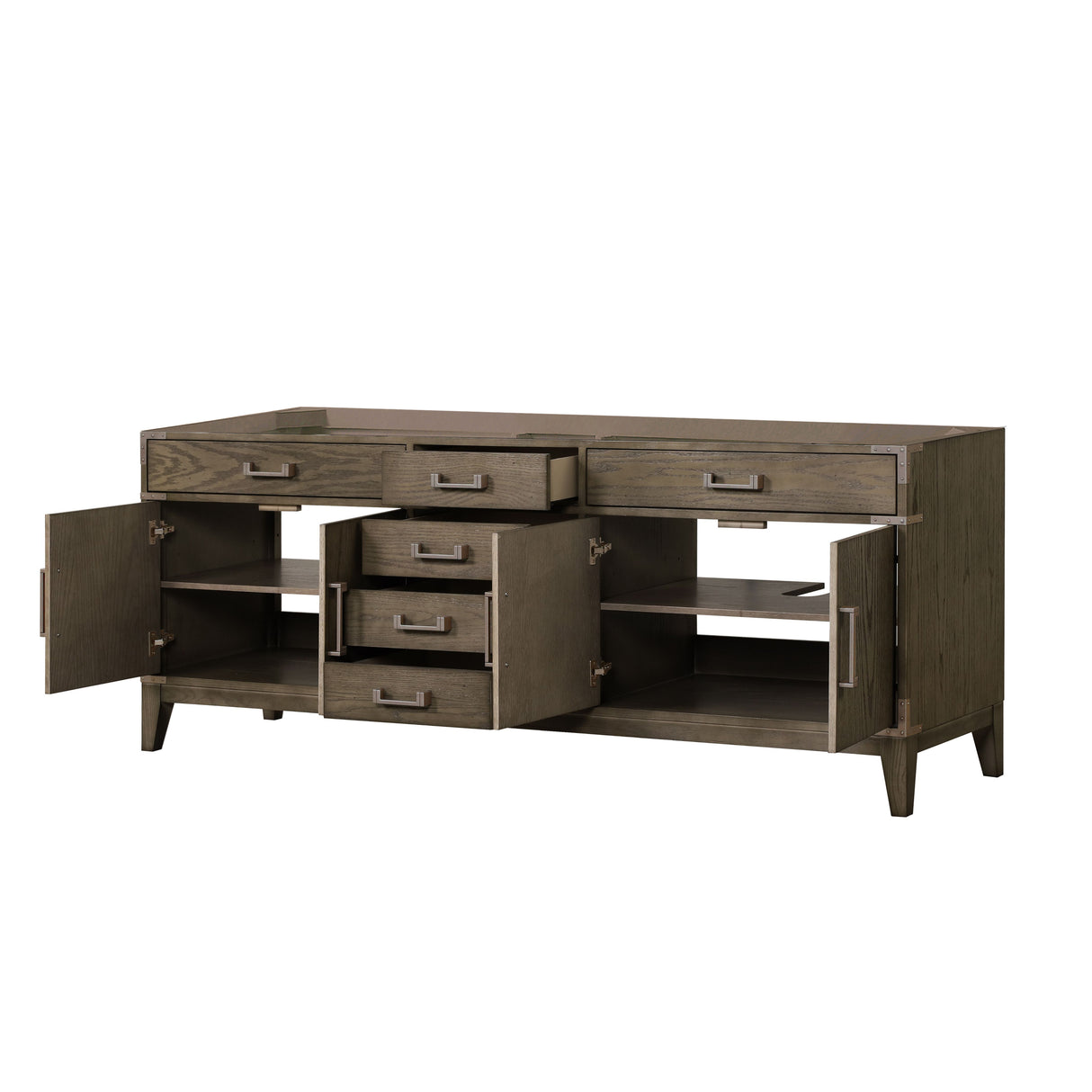 Laurel 84 in W x 22 in D Grey Oak Double Bath Vanity