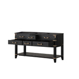 Norwalk 60 in W x 22 in D Black Oak Double Bath Vanity