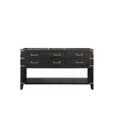 Norwalk 60 in W x 22 in D Black Oak Double Bath Vanity