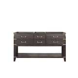 Norwalk 60 in W x 22 in D Brown Oak Double Bath Vanity