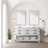 Norwalk 60 in W x 22 in D White Oak Double Bath Vanity