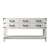 Norwalk 60 in W x 22 in D White Oak Double Bath Vanity