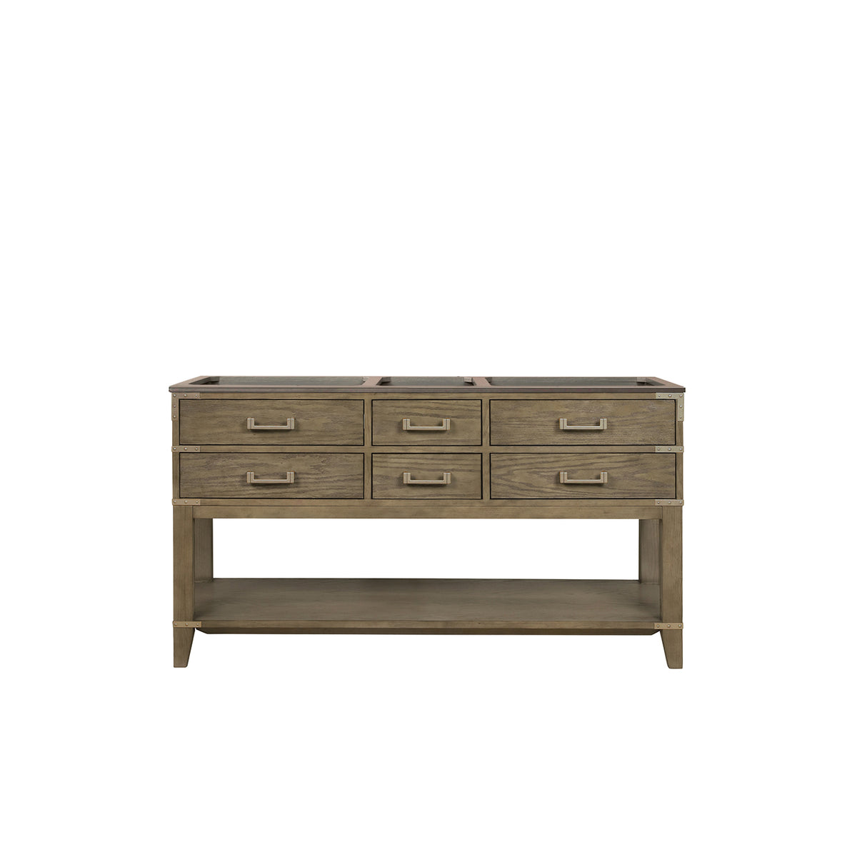Norwalk 60 in W x 22 in D Grey Oak Double Bath Vanity