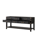 Norwalk 72 in W x 22 in D Black Oak Double Bath Vanity