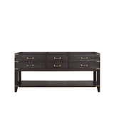 Norwalk 72 in W x 22 in D Brown Oak Double Bath Vanity