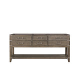 Norwalk 72 in W x 22 in D Grey Oak Double Bath Vanity