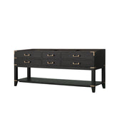 Norwalk 80 in W x 22 in D Black Oak Double Bath Vanity