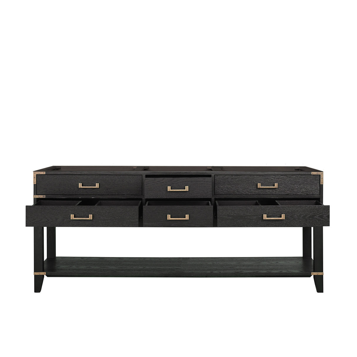 Norwalk 80 in W x 22 in D Black Oak Double Bath Vanity